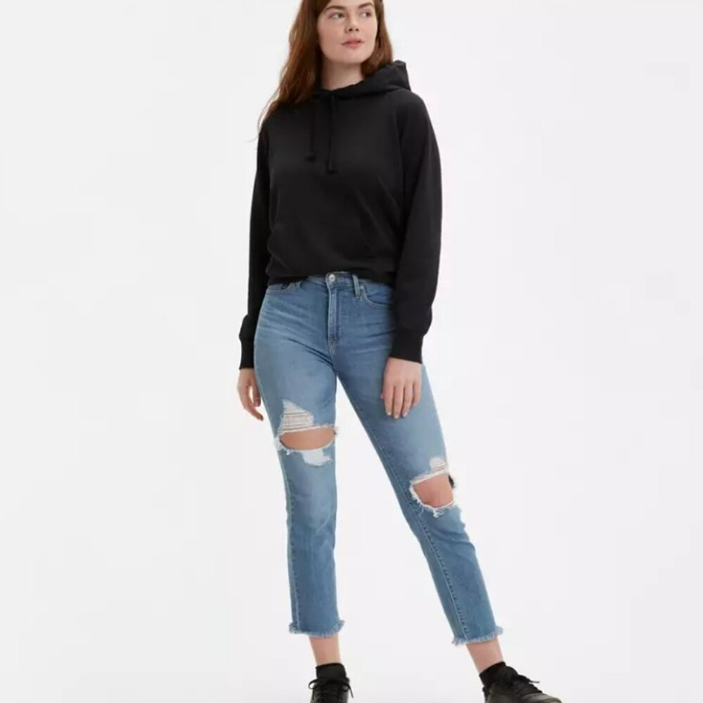 Levi's 724 High Rise Slim Straight Crop Jeans
